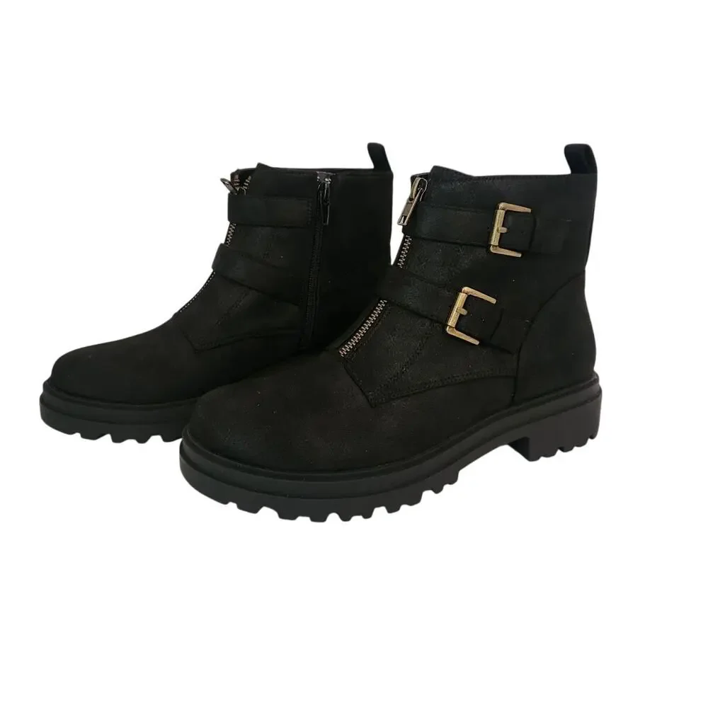 New Bella Vita Comfort Lug Sole Arcadia Biker Black 8.5M